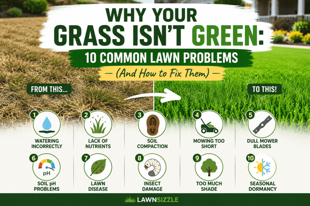 why is my grass not green